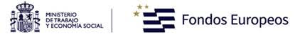 Logos Ministerio trabajo y economía social, Fondos europeos